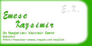 emese kazsimir business card